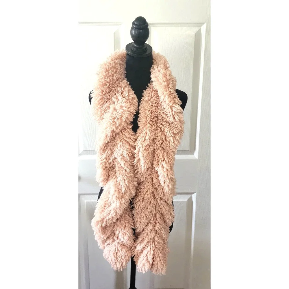 Lovely Blush Ruffled Stretch Wrap/Scarf, Width 6